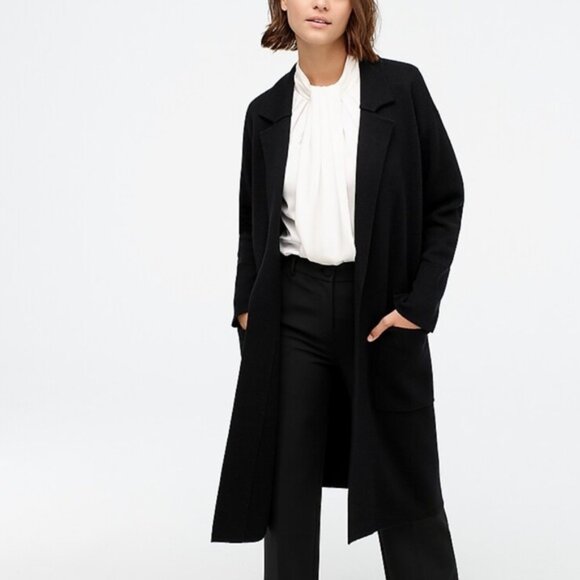 J. Crew Ella Long Sweater-Blazer in Black - Picture 5 of 9